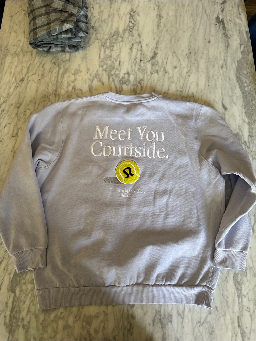 lululemon athletica Lavender Crewneck Sweatshirt with Yellow Logo